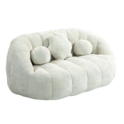 High Back Bean Bag Sofa Couch For Adults And Kids, Comfortable Lounger, Indoor & Outdoor Use - White