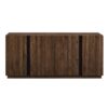Mid-Century Modern 3 Drawer Low TV Stand For TVs Up To 80" - Dark Walnut - Image 2