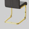 Dining Chairs (Set of 4), Side & Kitchen Chairs With Gold Frame, Padded Seat High Back, For Dining, Kitchen & Living Room - Dark Gray - Image 15