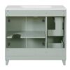 36" Bathroom Vanity With Sink, Soft Close Doors, Adjustable Shelves - Green - Image 16
