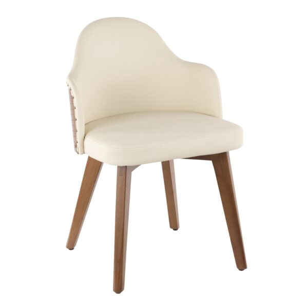 Ahoy - Mid-Century Chair - Walnut / Cream