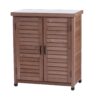 Potting - Bench With Storage Cabinet And Metal Table Top For Outdoor Patio, Garden Furniture Workstation Coffee - Brown - Image 13
