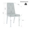 Modern Simple Light Luxury Dining Chair (Set of 2) Light Gray - Image 3