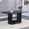 Modern Dining Table With Marbled Design For Luxurious Elegance - Black - Image 2