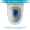 Modern 1 Piece Toilet With Dual Flush And Soft Closing Seat - White - Image 8