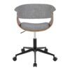 Vintage Mod - Mid-Century Modern Office Chair - Walnut / Light Gray - Image 4