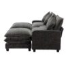 Modern Chenille Upholstered Sectional Sofa With Ottomans, USB Ports, Cup Holders, And Storage - Gray - Image 23