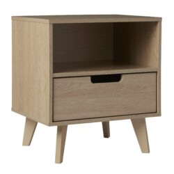 Modern 1 Drawer Nightstand With Open Cubby - Riviera