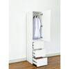 Elise - Slim Modular Wood Closet Cabinet With Drawers In Durable Melamine And Wood 71" Height - White - Image 2