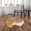 Rabbit - Washable Non - Slip Round Rug - Ivory / Gold - Image 4