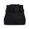 Modern Velvet Fabric Single Lazy Sofa Lounge Chair, Indoor Use - Black - Image 9