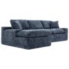 Cloud Sectional Sofa Upholstered Sofa Couch With Double-Layer Cushion And Side Pockets - Blue - Image 20