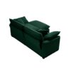 Stylish L Shaped Corduroy 2 Seater Sofa With Ottoman For Small Spaces - Green - Image 9