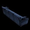 Modern 4 Seater Sofa Frame In Premium, High Resilience Cushions, Versatile Seating - Blue - Image 15