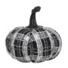 Light Plaid Pumpkin, For Holiday Halloween Decor - Black / White - Image 2