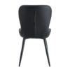 Minimalist Ergonomic Dining Chair (Set of 4) With Curved Cushions And Metal Frame - Black - Image 21