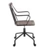 Preston - Farmhouse Adjustable Office Chair - Black / Walnut - Image 2
