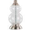 Belle - Contemporary Clear Wrinkle Lamp (Set of 2) - Nickel / White - Image 4