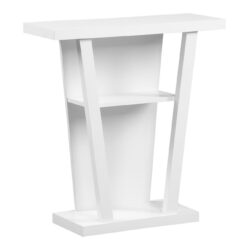 Console Accent Table Narrow For Living Room - White