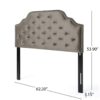 Luella - Button Tufted Full / Queen Upholstered, Metal Panel Headboard - Gray - Image 3