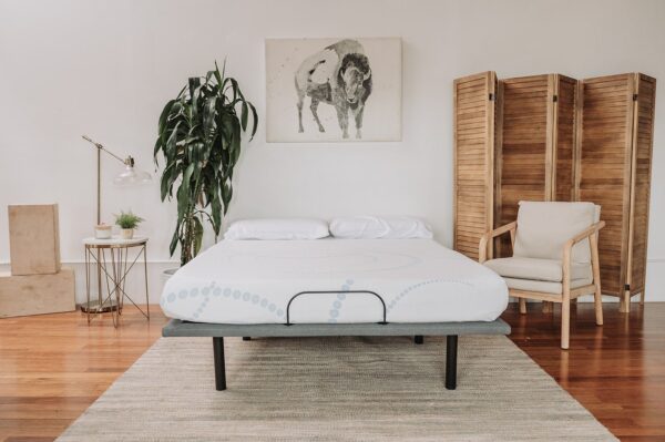8" Queen Memory Foam Mattress - White, Light Blue
