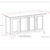 Amherst - Wide 4 Door Storage Cabinet - Hickory Brown - Image 11