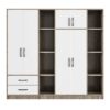 6 Door Wardrobe With Shelves And Drawers - Natural - Image 17