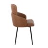 Dahlia - Contemporary Dining Chair (Set of 2) - Black / Camel - Image 3