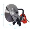 Electric 14" Cut Off Saw Wet / Dry Concrete Saw Cutter With Guide Roller And Water Line Attachment, 3000W - Black / Silver - Image 3