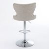 Swivel Barstools Adjusatble Seat Height From 25-33", Modern Upholstered Chrome Base Bar Stools With Backs Comfortable Tufted For Home Pub And Kitchen Island - Beige - Image 6