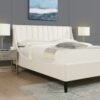Aspen - Queen Vertical Tufted Modern Headboard Platform Bed Set - Cloud White - Image 9