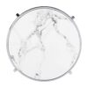 Modern Round End Table With Sintered Stone Top For Living Room - Chrome / Silver - Image 7