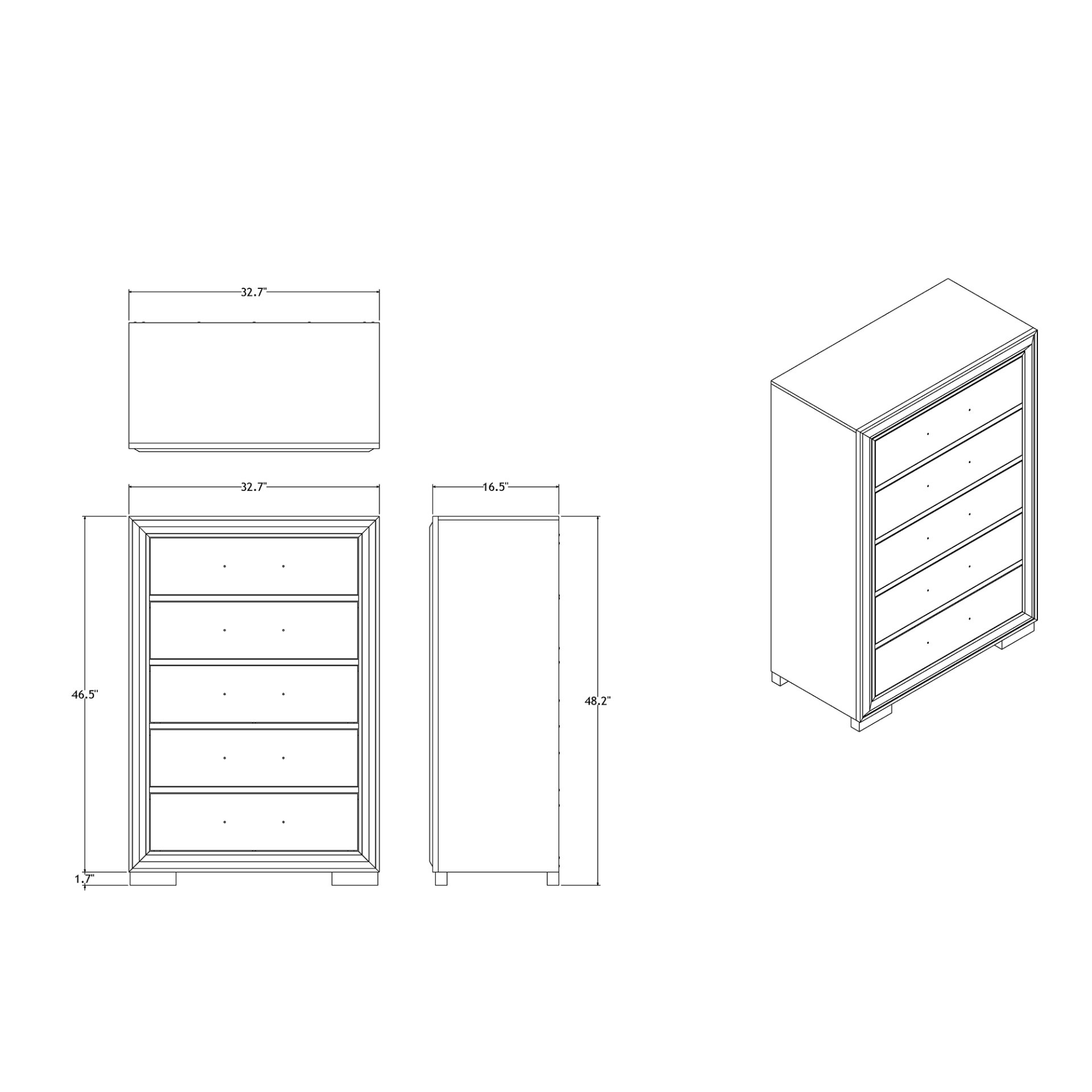 Adelaide - Chest - Gray / Black - Image 4
