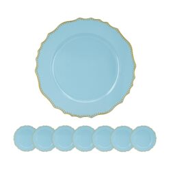 Plastic Charger Plate Polypropylene (Set of 8) - Blue