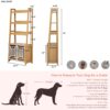 Modern Furniture Style 2 In 1 Pet Friendly Dog Crate Ladder Bookcase - Ancient Oak - Image 3