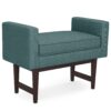 Scott - Small Ottoman Bench - Smoky Teal - Image 12