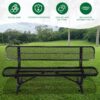 Outdoor Bench With Backrest - Black - Image 8