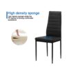 5 Pieces Dining Table Set For 4, Kitchen Room Tempered Glass Dining Table, 4 Faux Leather Chairs - Black - Image 11