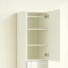 Elise - Slim Modular Wood Closet Cabinet With Mirror In Durable Melamine Construction - White - Image 17
