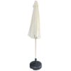 9 Ft Patio Market Umbrella With 8 Steel Ribs UV Resistant And Waterproof Canopy For Garden Poolside Or Table Use Without Base - Beige - Image 6