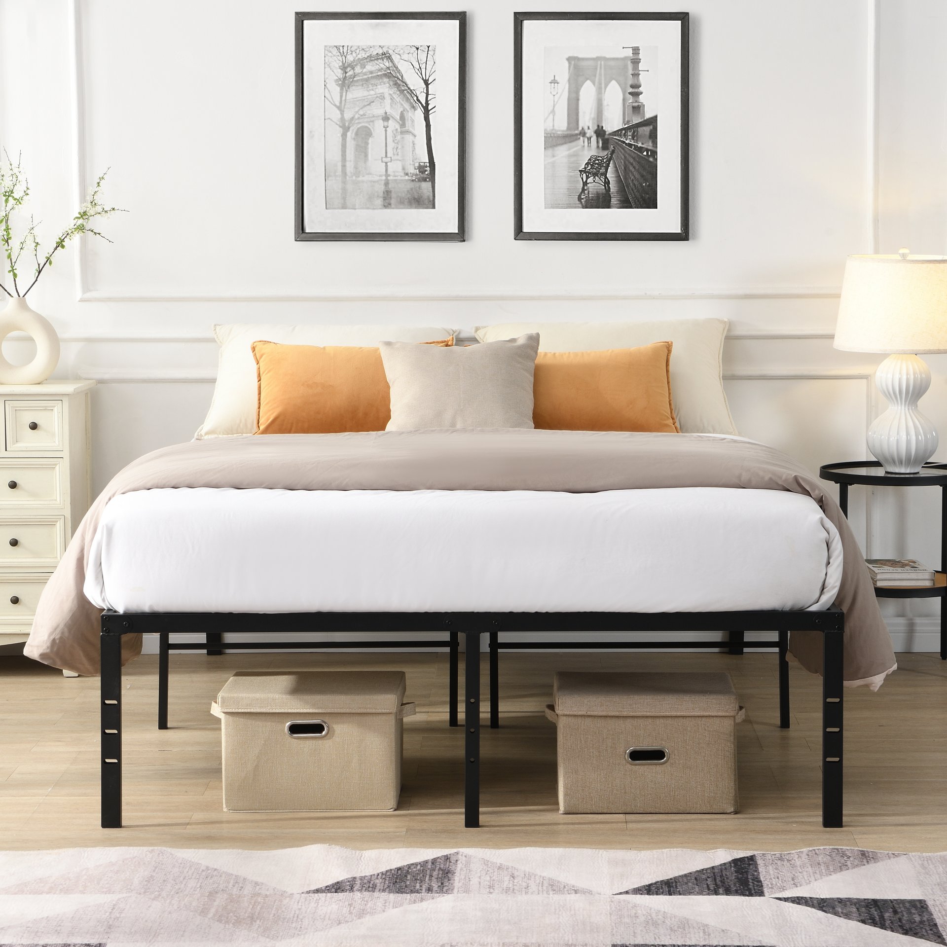 Full Size Bed Frame With Quiet Support - Black - Image 3