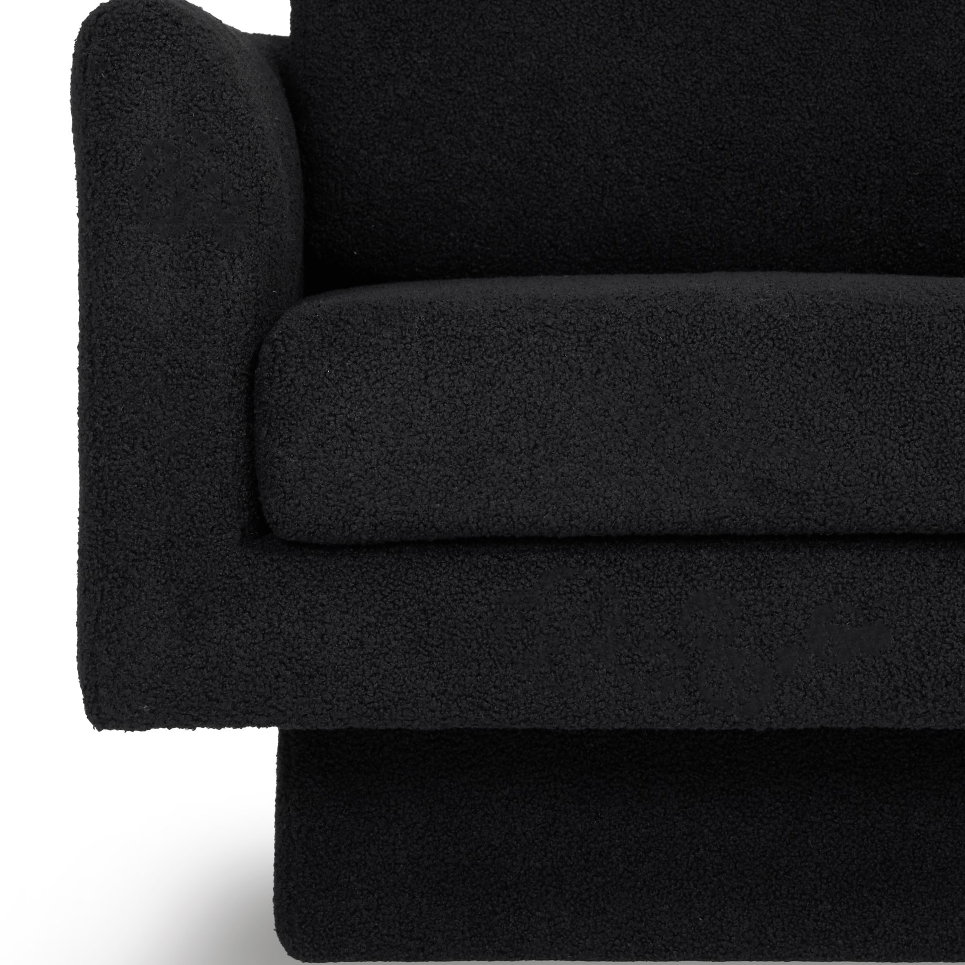 360° Modern Swivel Accent Chair Round Armchair, Thick Padded Single Lounge Sofa Upholstered Comfy - Black - Image 16