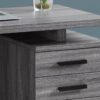 Computer Desk For Home Office, Laptop, Left, Right Set - Up, Storage Drawers, Contemporary - Gray - Image 2