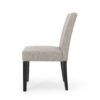 Contemporary Dining Chair With Upholstered Seating - Light Gray - Image 8