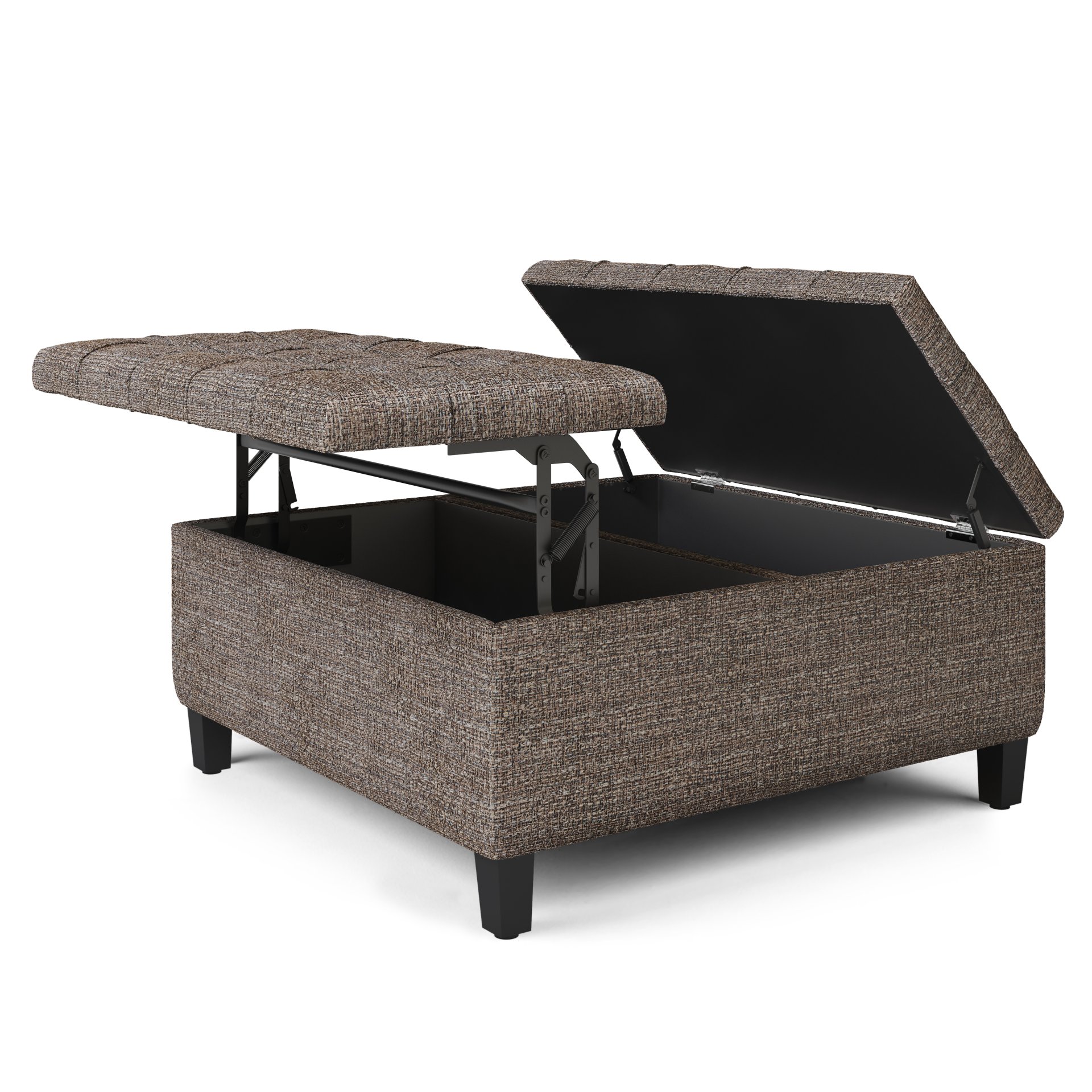 Harrison - Coffee Table Storage Ottoman - Mink Brown - Image 6