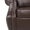 Contemporary Loveseat With Nailhead Trim - Dark Brown - Image 13