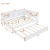 Wooden Full Size Daybed With Twin Size Trundle, Daybed With Storage Shelf And USB Charging Ports - White - Image 15