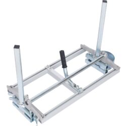 Portable Chainsaw Mill Aluminum Steel Planking Lumber With Adjustable Milling Bar 14 To 24" - Silver