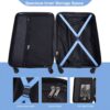 3 Piece Luggage Sets Lightweight Suitcase With Two Hooks, Spinner Wheels, Tsa Lock, (20/24/28) - Light Blue - Image 15