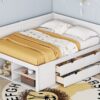 Full Size Daybed With Drawers And Shelves - White - Image 11